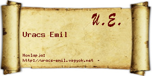 Uracs Emil névjegykártya
